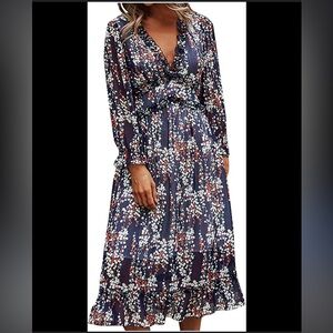 NWT Silk & Salt Boho Ruffled Dress Sz M